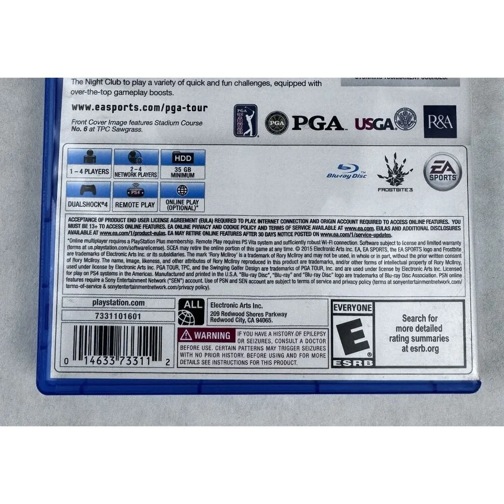 PS4 Rory McIlroy PGA Tour EA Sports Video Game Rated E Golf Simulation Game - Picture 6 of 6